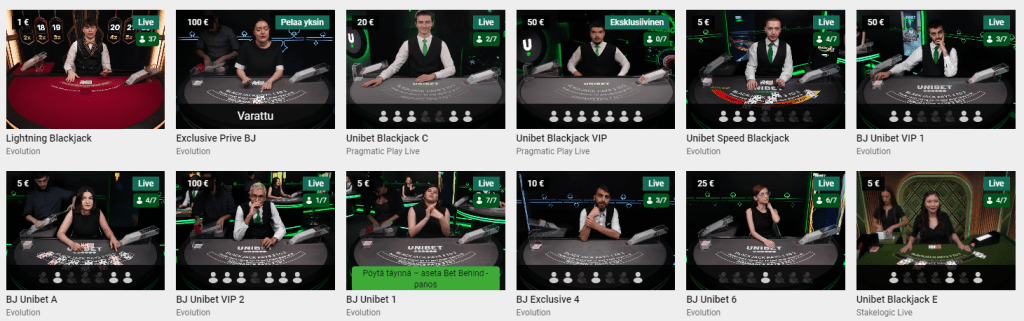Live Blackjack