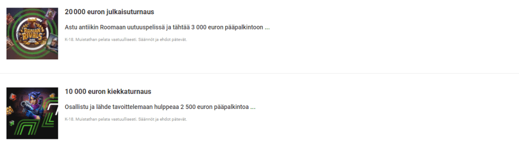 Unibet Finland Bonukset
